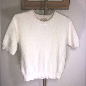 MICHAEL KORS, rabbit angora, white, sweater. Size L